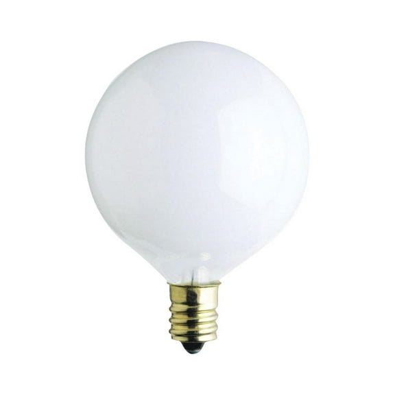 Westinghouse 25 W G16.5 Globe Incandescent Bulb E12 (Candelabra) White 2 pk