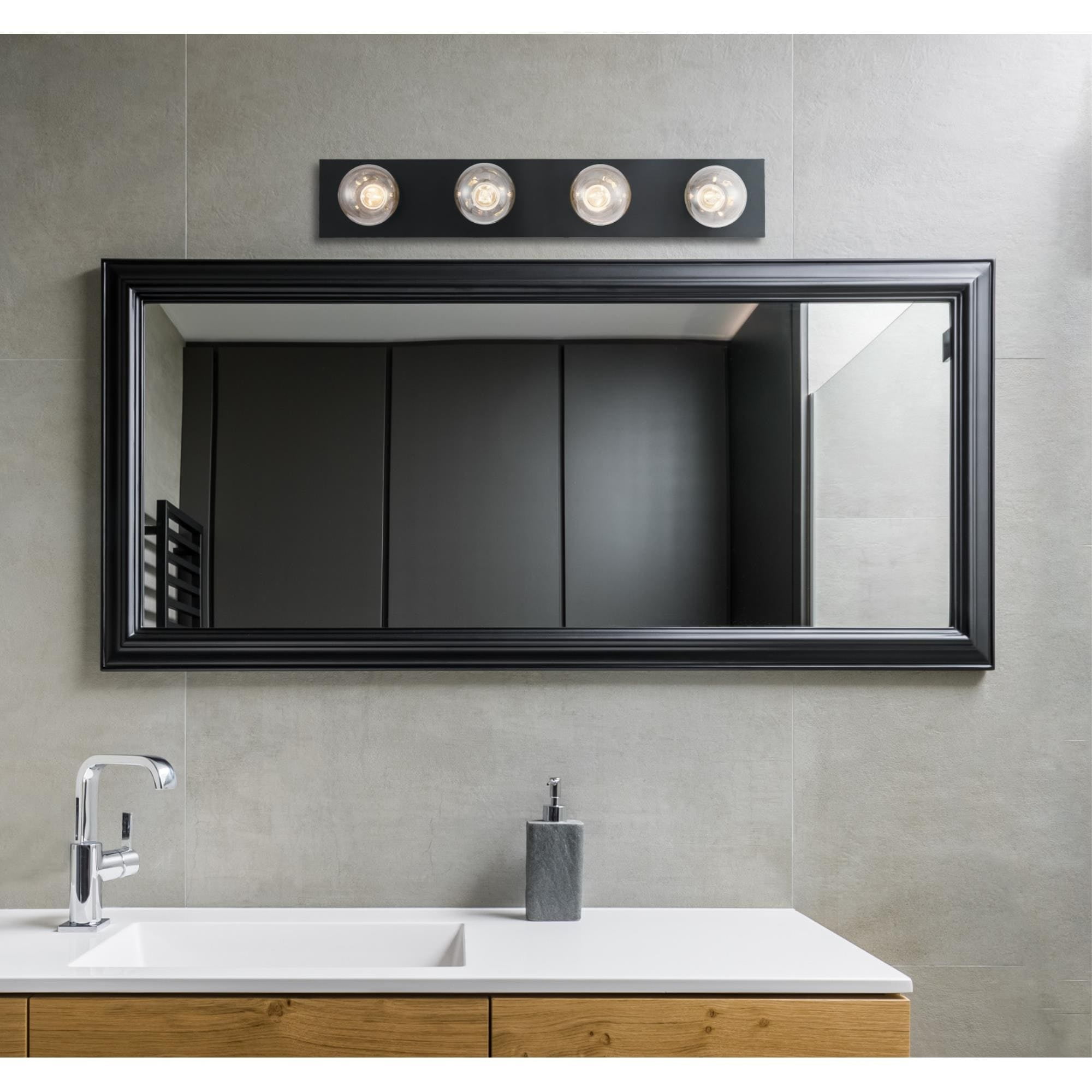 Sleek Matte Black 24'' Energy-Efficient LED Vanity Light Bar