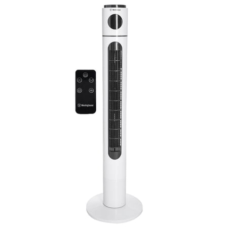 Westinghouse 42-Inch Tower Fan with Remote, Digital Panel, 80° Oscillation, LED Display