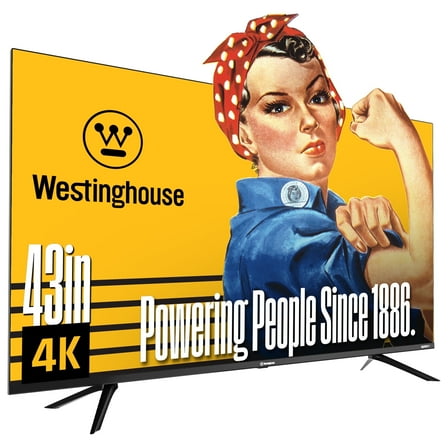 Westinghouse 43" Edgeless 4K UHD Smart TV with Xumo TV, HDR10, Voice Remote, Wifi, Dolby Sound