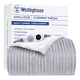 thumbnail image 1 of Westinghouse 50x60" Electric Throw Heated Blanket, Soft Flannel Electric Blanket, 6 Heating Levels& 2-10 Hours Time Setting, Machine Washable, Charcoal 50x60, 1 of 7