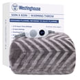 thumbnail image 1 of Westinghouse 50x60" Electric Throw Heated Blanket, Soft Flannel Electric Blanket, 6 Heating Levels& 2-10 Hours Time Setting, Machine Washable, Light Grey 50x60, 1 of 7