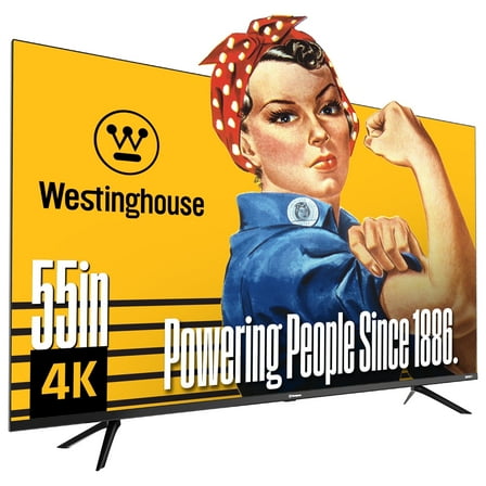 Westinghouse 55" Edgeless 4K UHD Smart TV with Xumo TV, HDR10, Voice Remote, Wifi, Dolby Sound