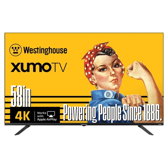 Westinghouse 58" Edgeless 4K UHD Smart TV with Xumo TV, HDR10, Voice Remote, Wifi, Dolby Sound