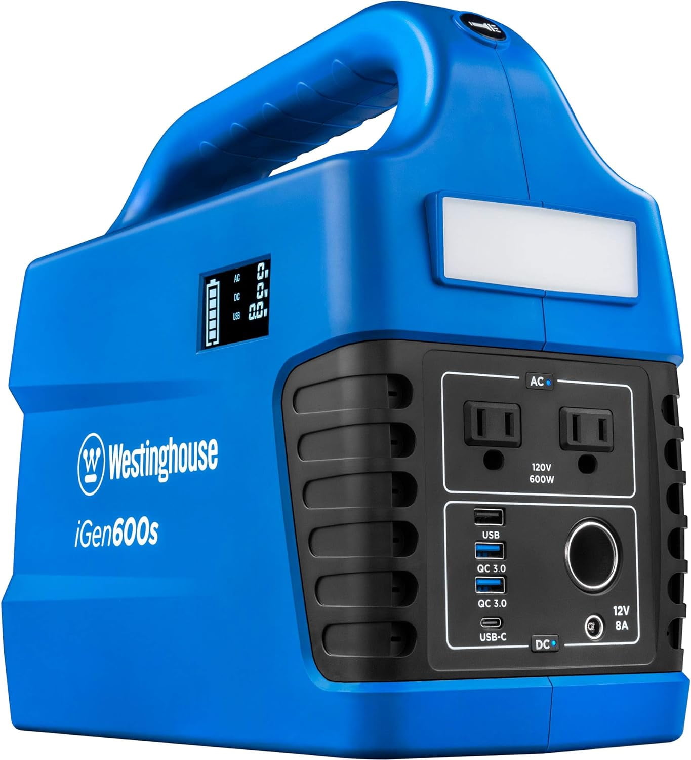 Westinghouse 592Wh 1200 Peak Watt Portable Power Station and Solar Generator, Pure Sine Wave AC Outlet, Backup Lithium Battery For Camping, Home, Travel, Indoor/Outdoor Use (Solar Panel Not Included) 592 Watt Hours