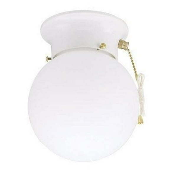 Westinghouse 6 Energy Efficient White Finish Flush Mount Fixture with Clear Glass