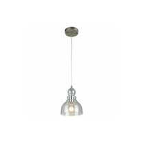Westinghouse 6100700 Indoor Adjustable Mini Pendant, 1-Lamp, Brushed Nickel Fixture