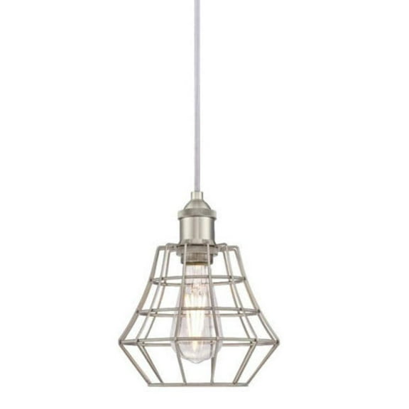 Westinghouse 6105200 Nathaniel 1 Light 7-5/8" Wide Mini Pendant - Nickel