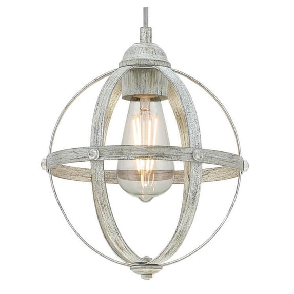 Westinghouse Lighting 6110700 Stella Mira Vintage One-Light Indoor Mini Pendant Light Antique Ash Finish, Brushed Nickel