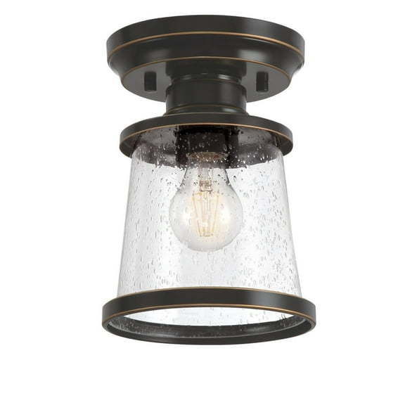 Westinghouse 6113000 Emma Jane 7" Wide Outdoor Semi-Flush Ceiling Fixture - Bronze