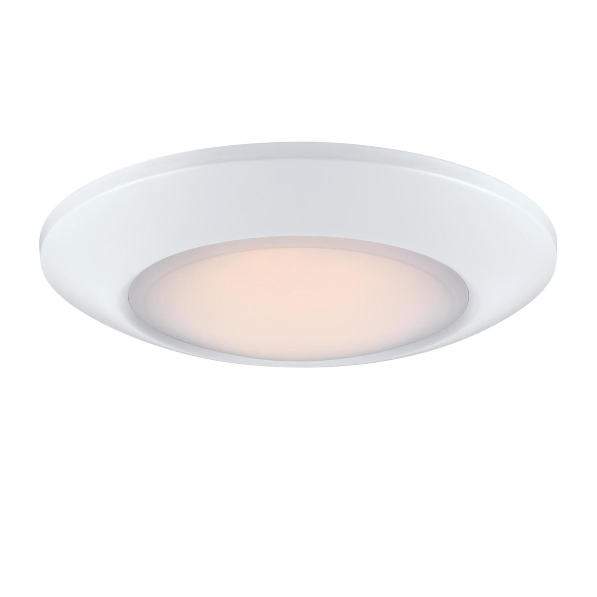 White Steel 11" LED Flush Mount Ceiling Light