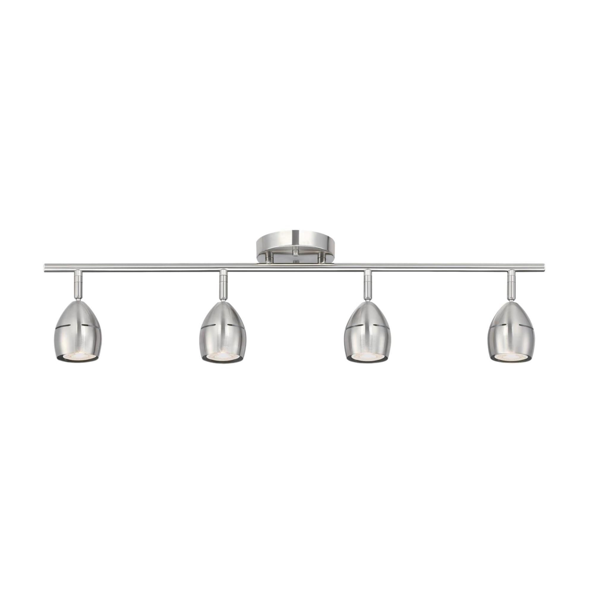 Westinghouse Lighting 6129500 Borgata Four Light LED Track Light Kit, Brushed Nickel