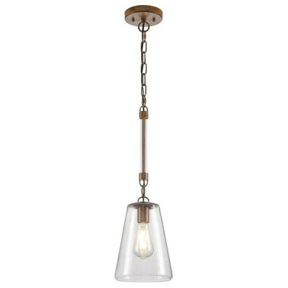 Westinghouse 6130400 Biloxi 7" Wide Mini Pendant - Barnwood