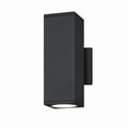 thumbnail image 1 of Westinghouse Lighting 6135200 Frosted Glass Panels Nottawa Two Light Dimmable LED Up & Down Light Outdoor Wall Fixture with Color Temperature Selection - Black, 1 of 5