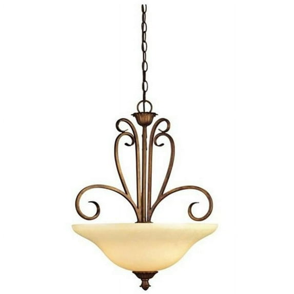 Westinghouse 6220800 Regal Springs Three Light Indoor Pendant, Ebony Gold