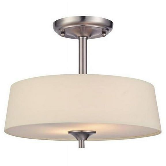 Westinghouse 6225700 Parker Mews Two Light Semi Flush Ceiling Fixture, Brushed Nickel