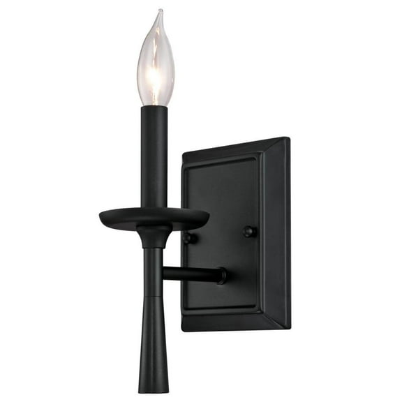 Westinghouse Meadowbrook 1 Light Wall Fixture Matte Black Finish