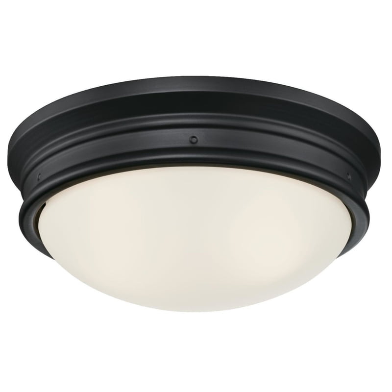 Matte Black Frosted Glass Traditional Wall Pack Light Fixture