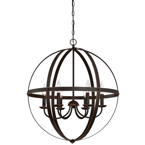 Westinghouse 6328200 Stella Mira Six-Light Indoor Chandelier, Oil Rubbed Bronze Finish with Highlights
