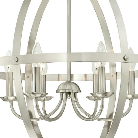 Westinghouse 6328300 Stella Mira Six-Light Indoor Chandelier, Brushed Nickel Finish