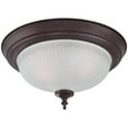 thumbnail image 1 of Westinghouse 6344500 Two-Light Indoor Flush Ceiling Fixture, Oil Rubbed Bronze Finish with Frosted Swirl Glass, 2-Pack, 1 of 5