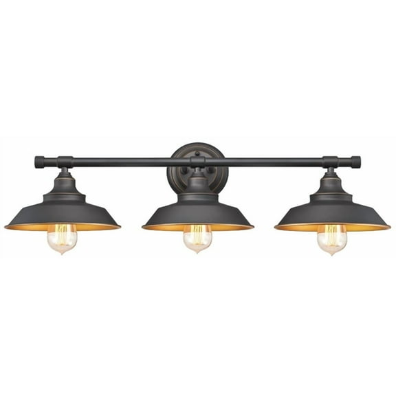 Westinghouse Lighting Westinghouse Iron Hill Three-Light Indoor Wall Fixture 3-Light - Oil Rubbed Bronze with Highlights
