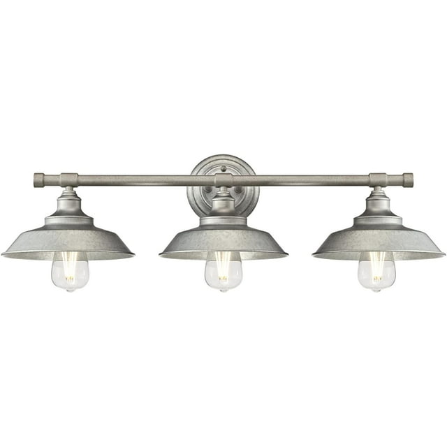 Westinghouse 6354700 Iron Hill ThreeLight Indoor Fixture, Galvanized