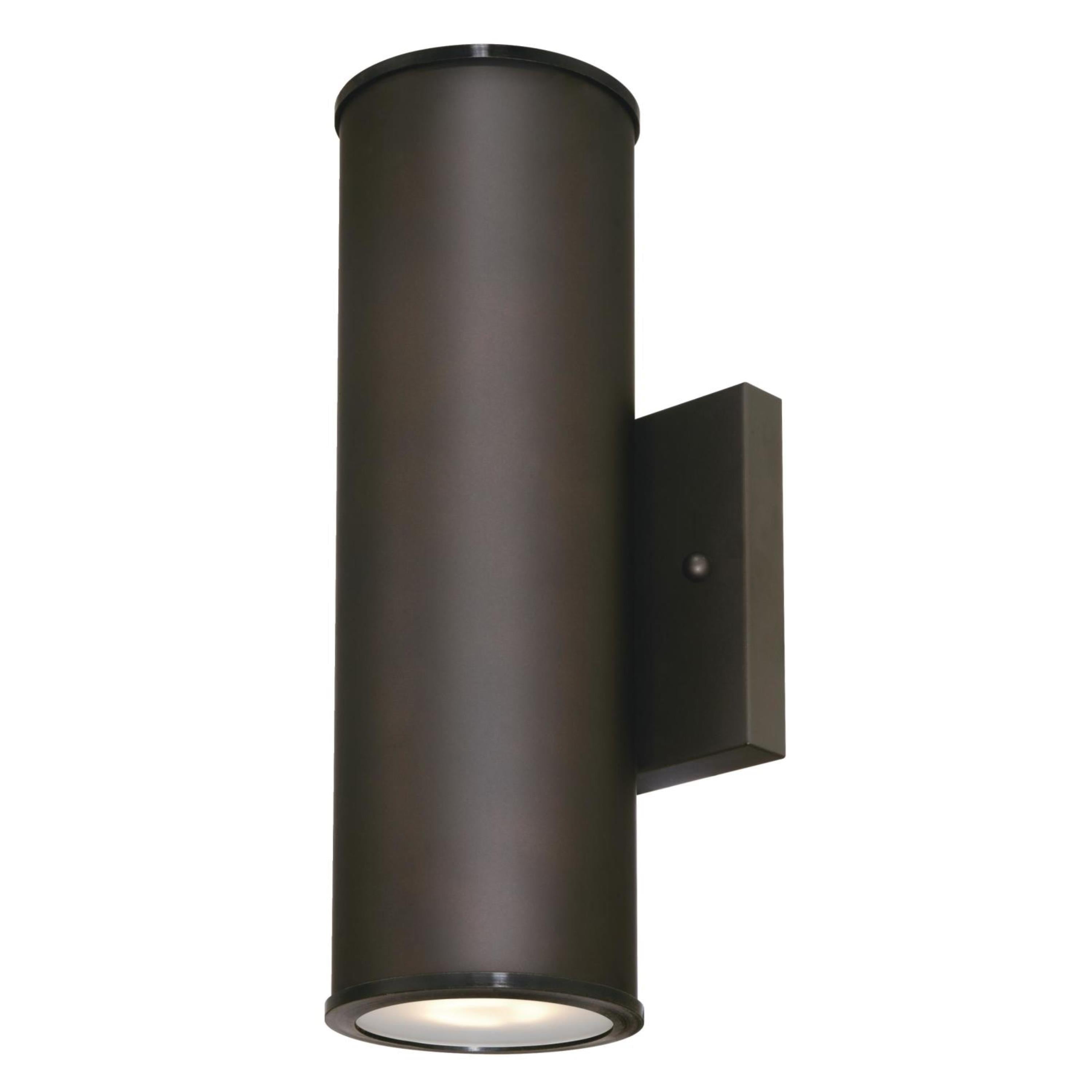 Oil Rubbed Bronze Cylinder Outdoor LED Wall Sconce