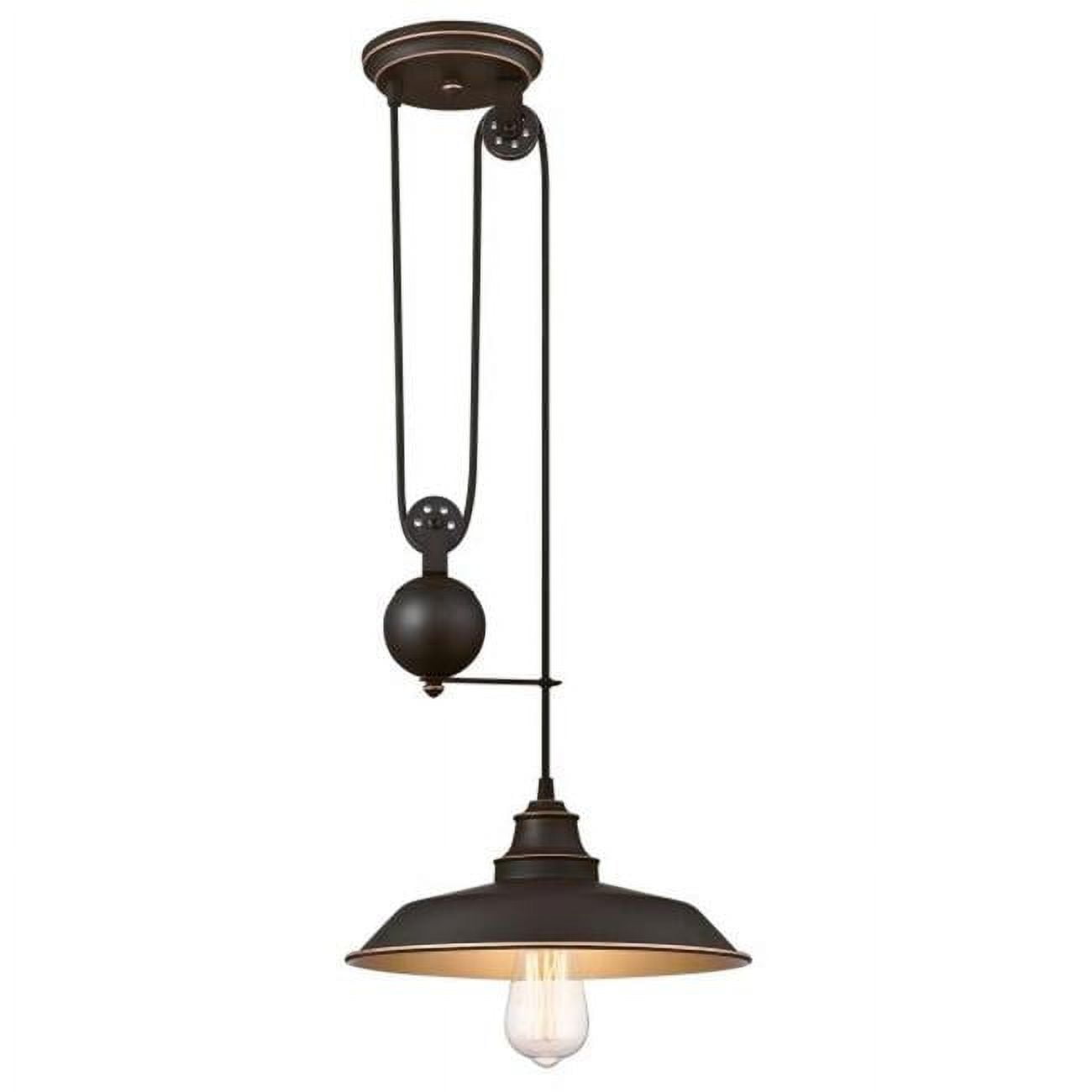 Oil Rubbed Bronze Mini Pulley Pendant Light