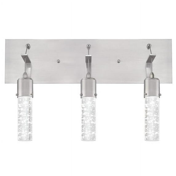 Westinghouse Lighting 6372100 22 watt 3 Light LED Wall Fixture with Bubble Glass - Brushed Nickel