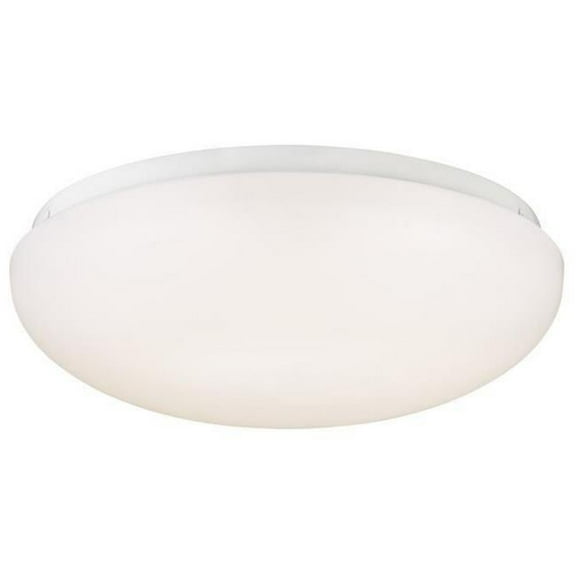 Westinghouse 6401100 11-Inch Round LED Indoor Flush Mount Ceiling Fixture, White Finish with White Acrylic Shade