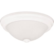 Westinghouse 6430000 Two-Light Flush-Mount Interior Ceiling Fixture, White Finish with Frosted Swirl Glass