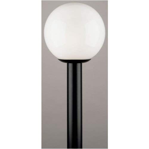 Westinghouse One-Light Post-Top Exterior Lantern | Black With White Globe | Outdoor Lighting Fixture
