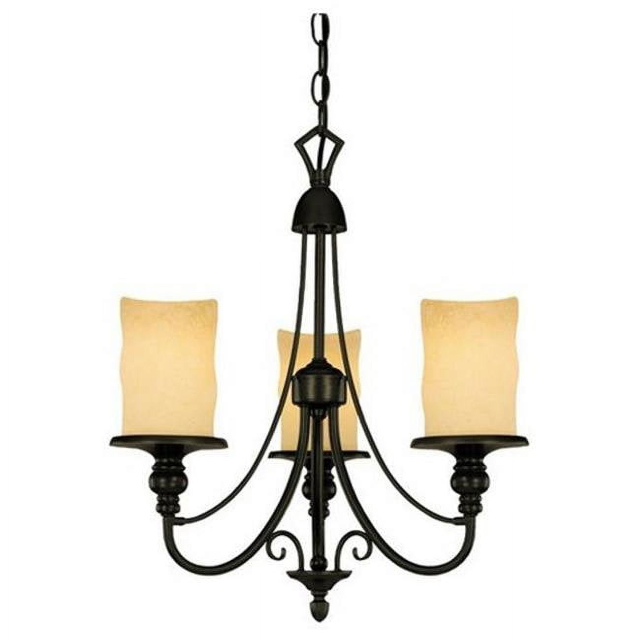 Westinghouse 6900000 Three Light Indoor Chandelier, Burnished Bronze Patina