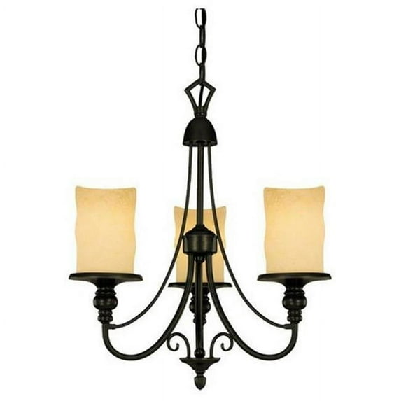 Westinghouse 6900000 Three Light Indoor Chandelier, Burnished Bronze Patina