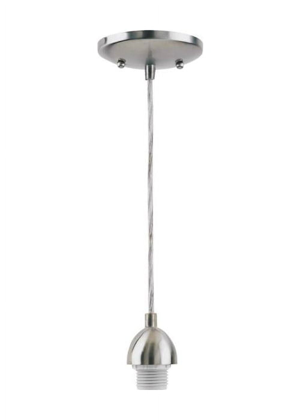 Elegant Brushed Nickel Mini Pendant Light with Adjustable Height