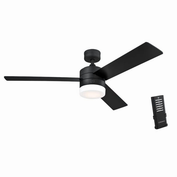 Westinghouse Lighting  Alta Vista 52-Inch 3-Blade Indoor Ceiling Fan with Dimmable LED Light and Opal Frosted Glass Matte Black N/A N/A