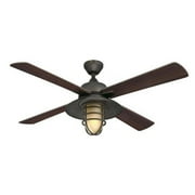 Westinghouse 7307100 Porto, Craftsman-Style LED Ceiling Fan w/ Light, 52 Inch, Black-Bronze