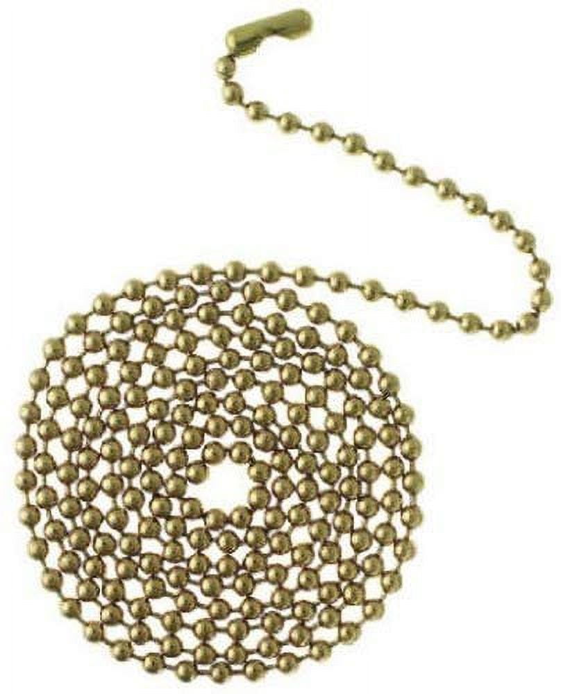 12" Antique Brass Beaded Chain with Connector
