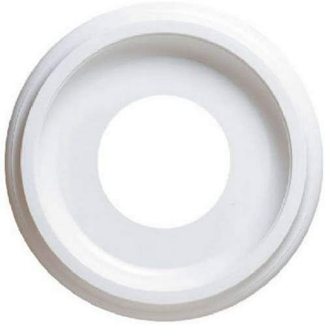 Westinghouse 7703700 Ceiling Medallion, 9-3/4 in Dia, 9-3/4 in L, Plastic, White
