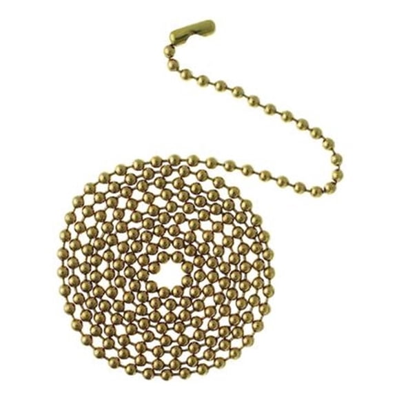* 3 Beaded Chain with Connector, Solid Brass (6/72)