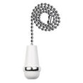 thumbnail image 1 of Westinghouse 7729200 White Wooden Cone Pull Chain, Chrome - Pack of 6, 1 of 2