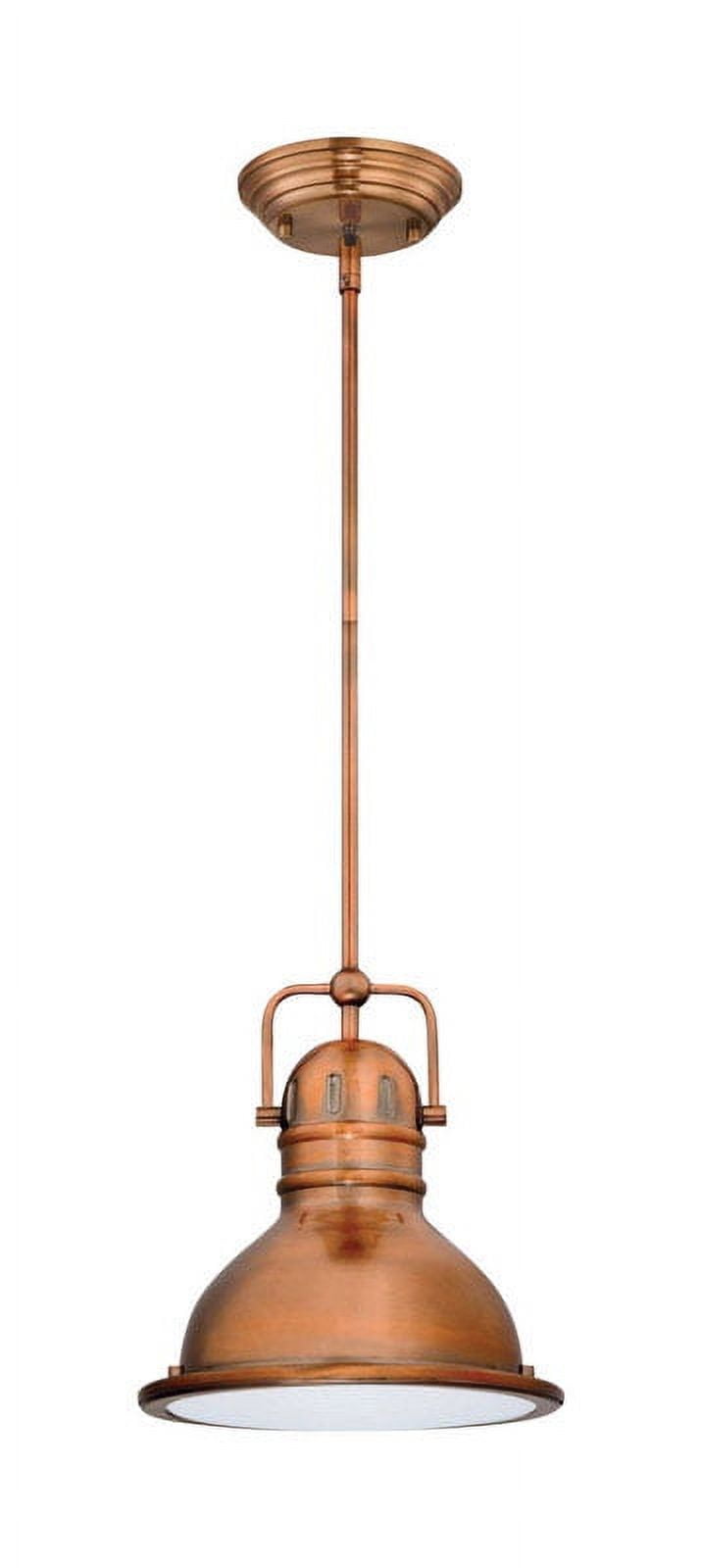 Copper LED Mini Pendant Light with Frosted Acrylic Shade
