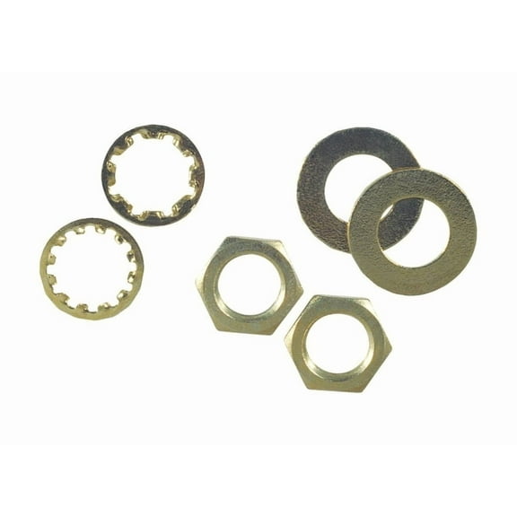 Westinghouse Brass-Plated Steel Nut & Washer Assortment (6-Piece) 70628