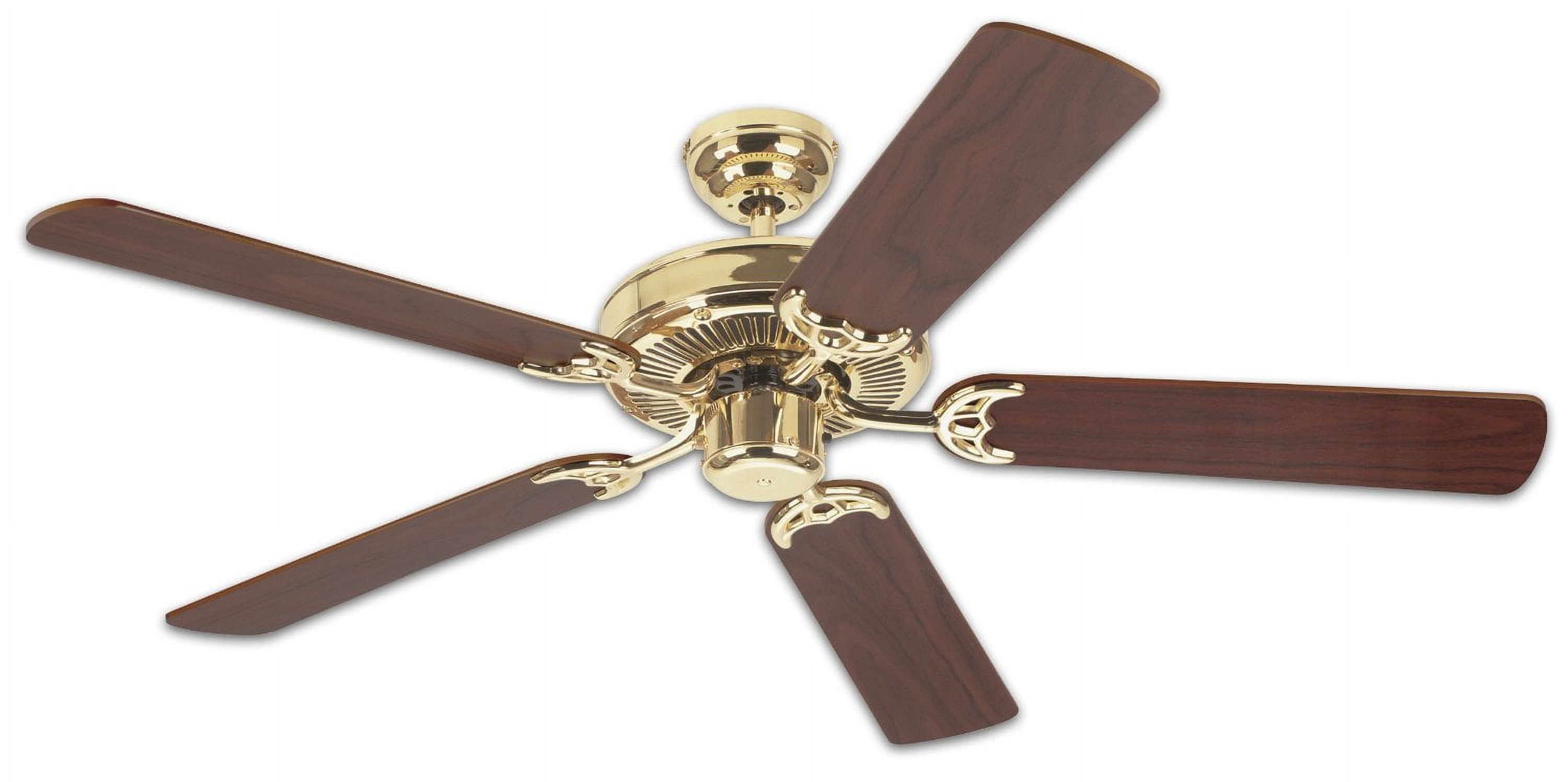 Westinghouse Contractor's Choice 52 in. Polished Brass Brown Indoor ...