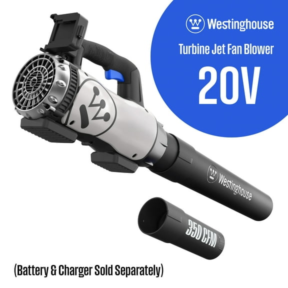 Westinghouse Cordless 20V Leaf Blower, Tool Only, Variable Speeds, 350 CFM and 110 MPH Max Airspeed