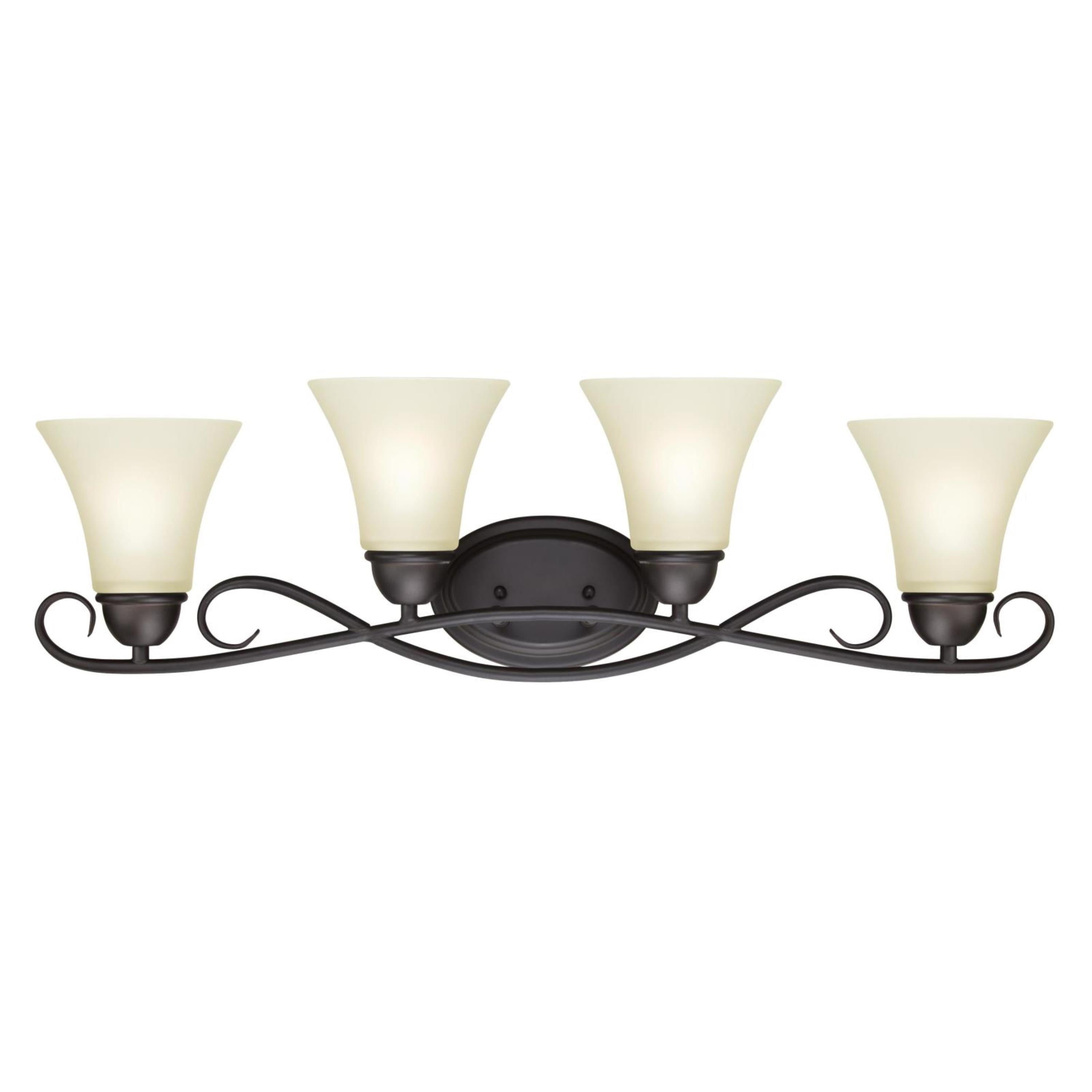 Dunmore Elegance 31.5" Bronze Vanity Wall Fixture with Frosted Glass