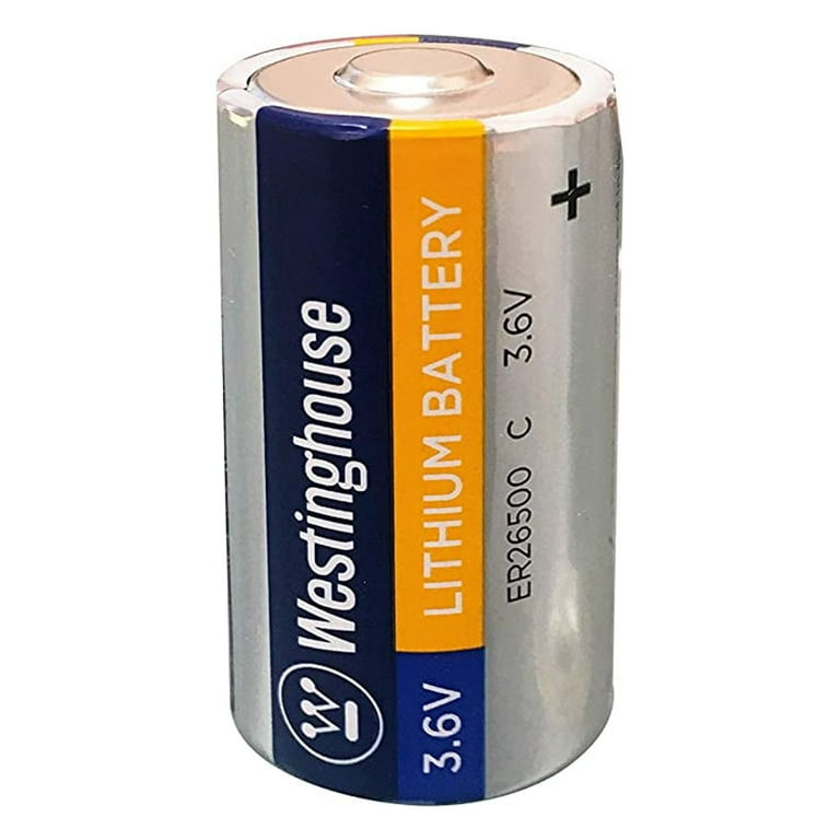 Westinghouse ER26500 C Size 3.6V 9000mAh Li-Socl2 Lithium Thionyl Chloride  Primary Non-Rechargeable Battery (1 Count) 