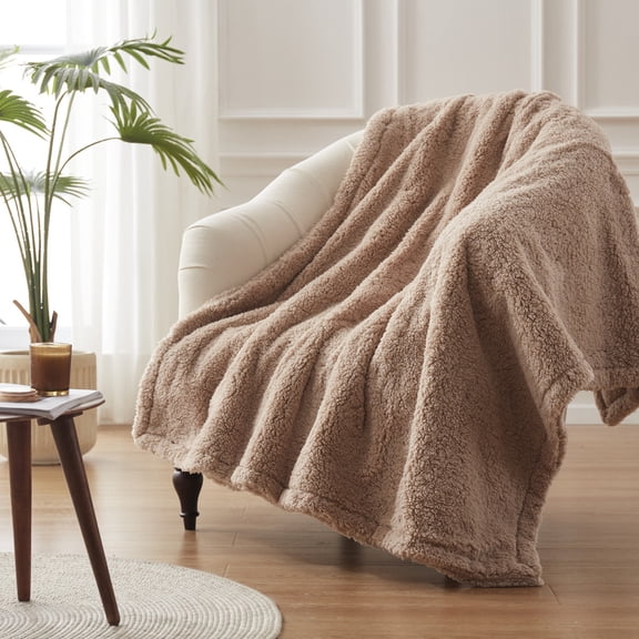 Westinghouse Electric Blankets Heated Throw Soft Cozy Sherpa Heating Blanket, 6 Heat Settings & 2-10 Hours Time Setting Camel Back Printing 50x60in