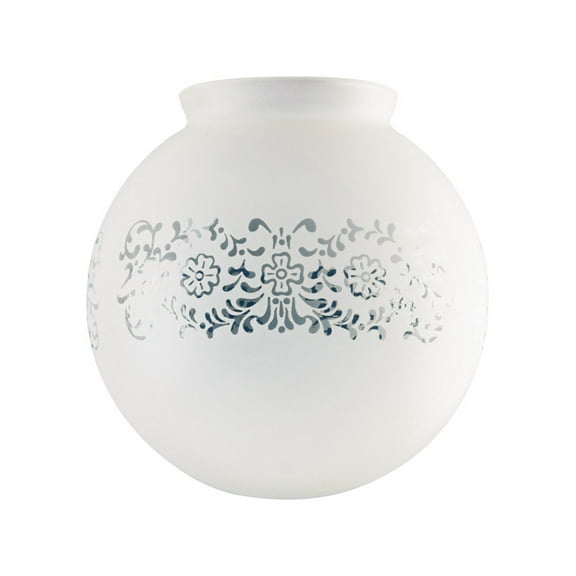 Westinghouse 85707 Glass Globe Fitter Frosted Victorian, 6" Diameter, 3-1/4"